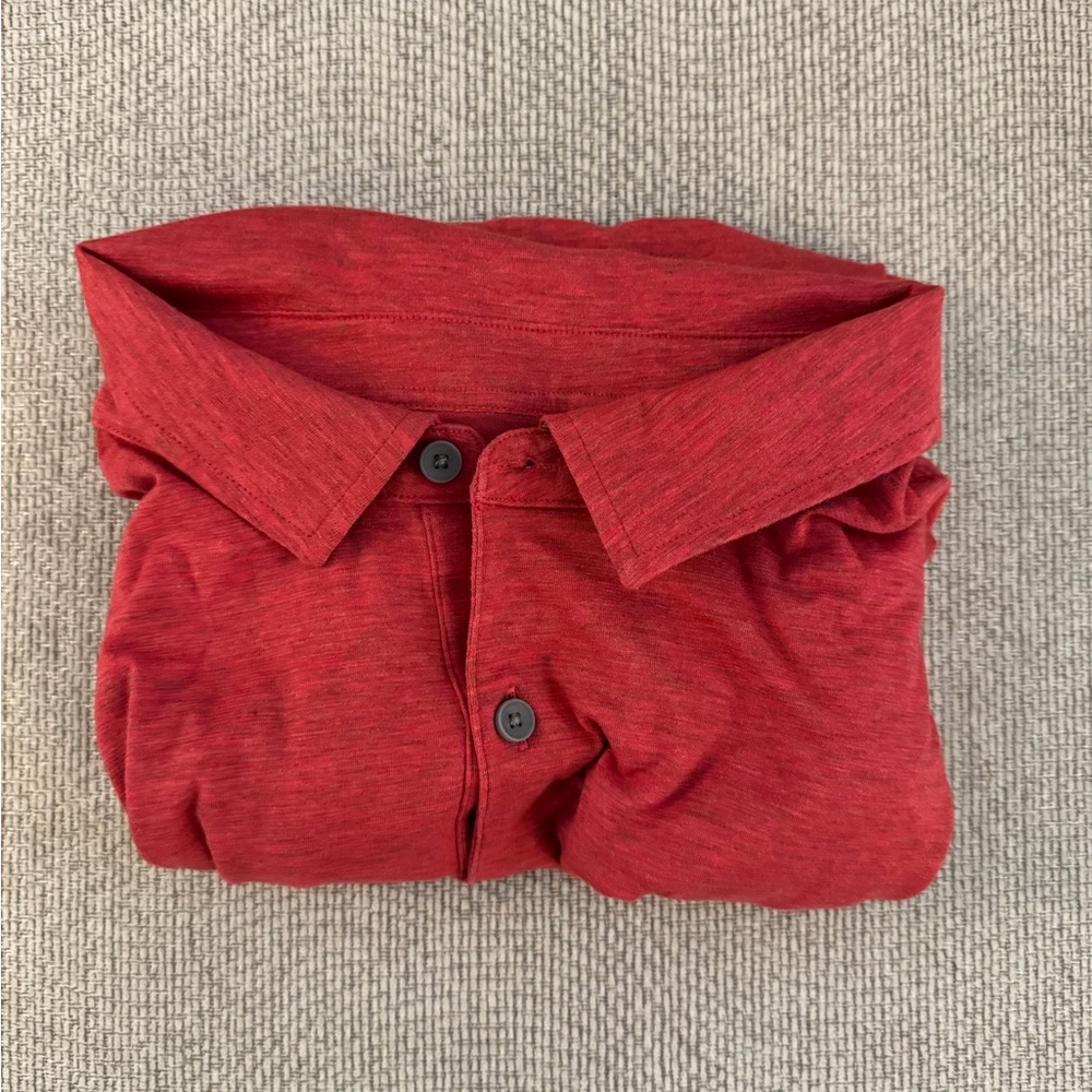 lululemon athletica Red Polo Shirt